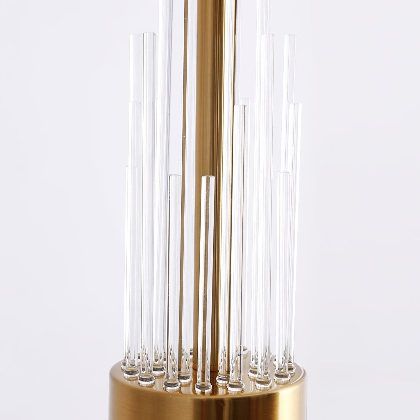 Alston Floor Lamp with Gold Metal and Fabric Shade