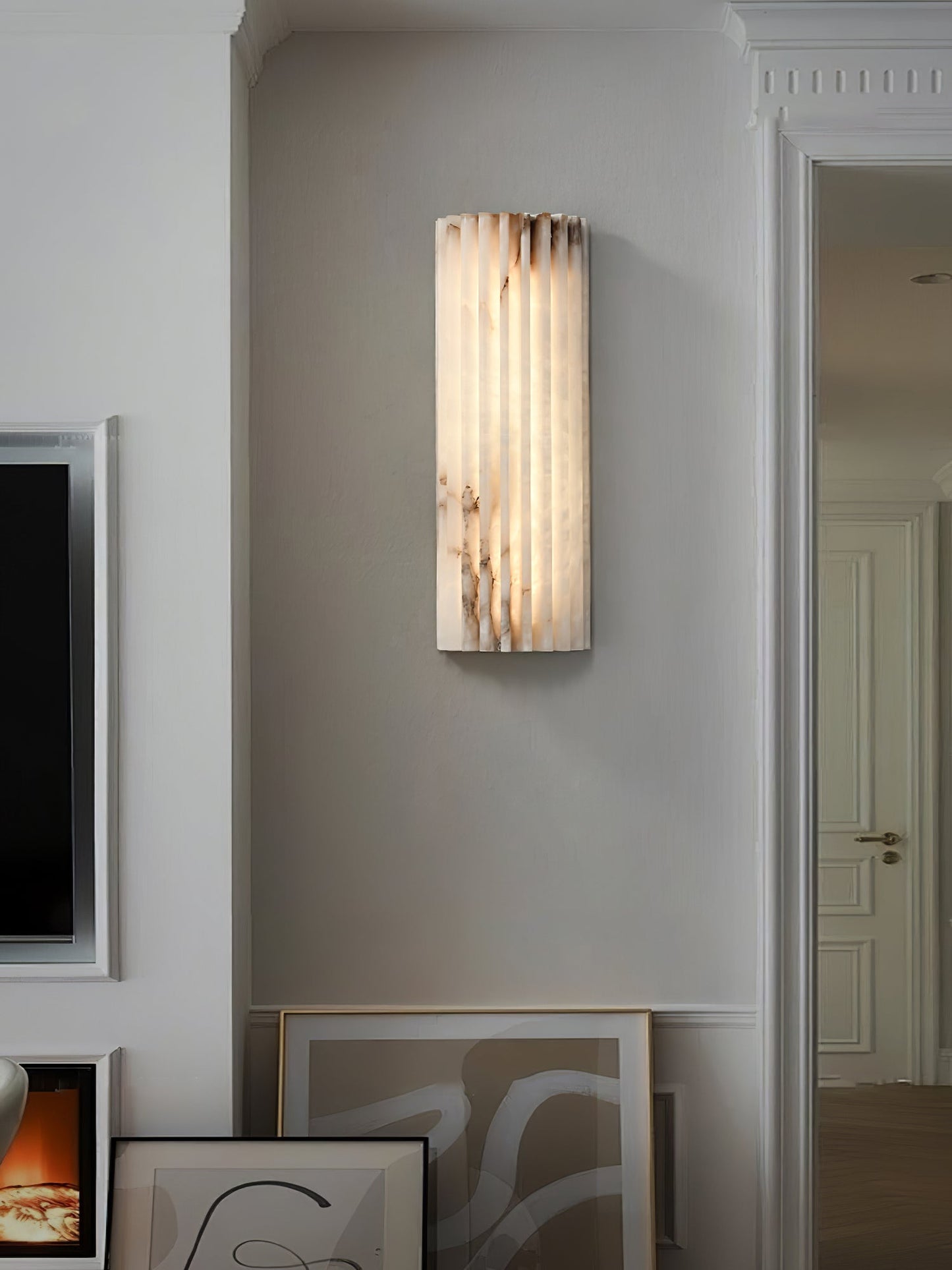 Alvia Alabaster Wall Light with Integrated LED - Indoor Use