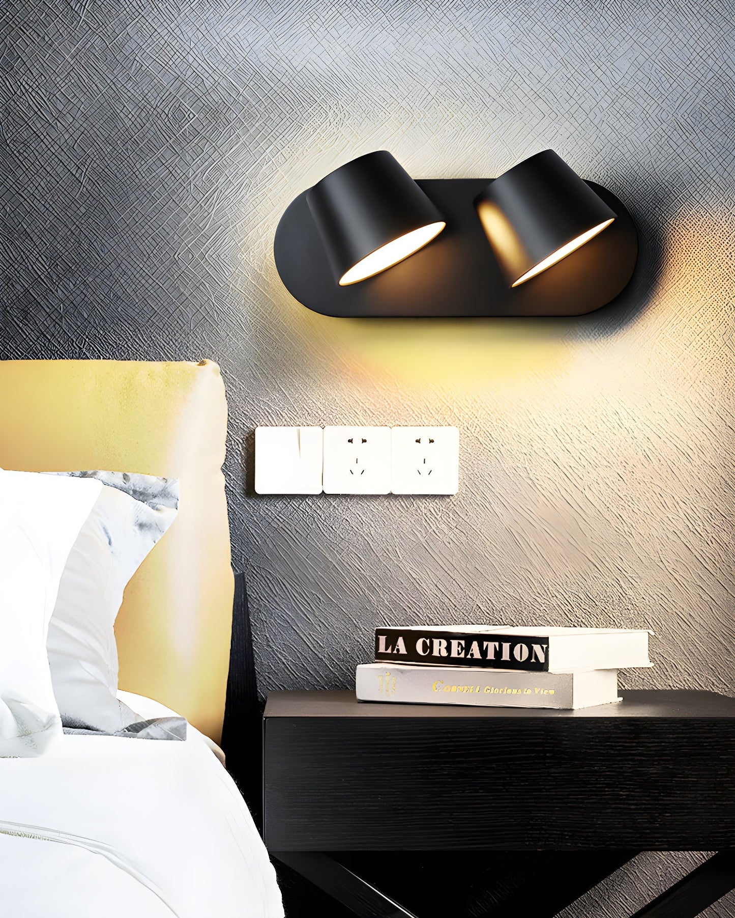 Angle Adjustable Plug-in Wall Lamp with LED Lighting