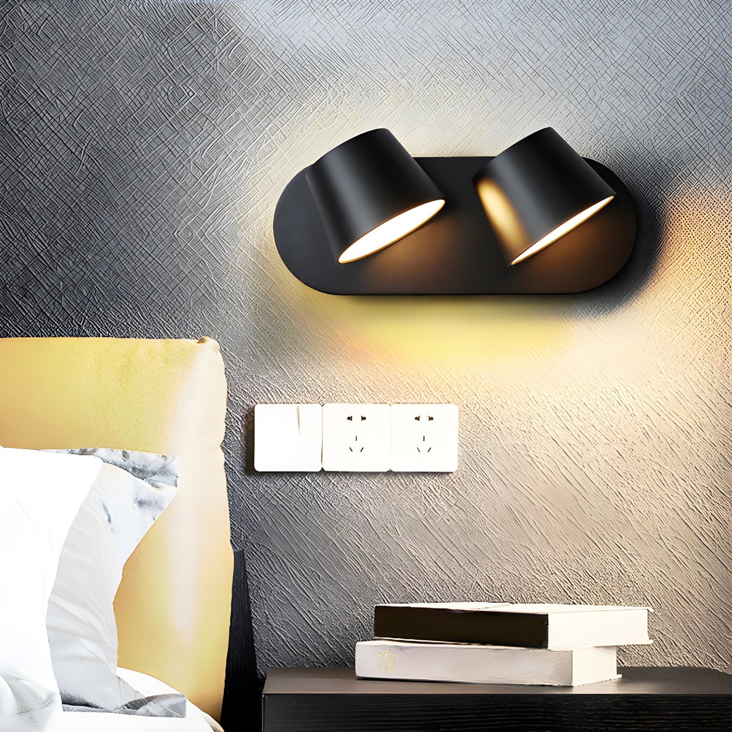 Angle Adjustable Plug-in Wall Lamp with LED Lighting