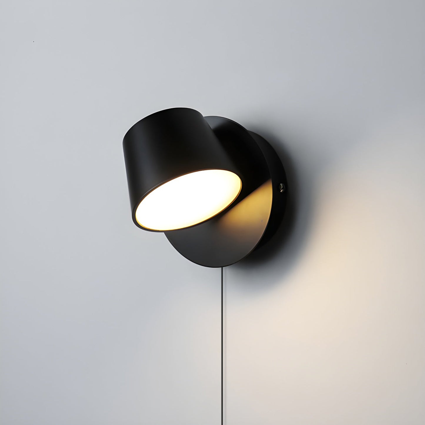 Angle Adjustable Plug-in Wall Lamp with LED Lighting