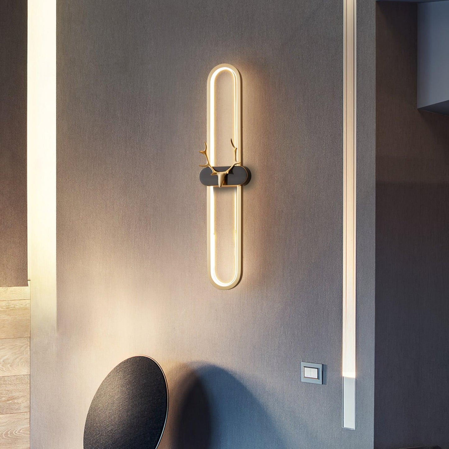Antlers Halo Wall Lamp - Dimmable LED Brass Indoor Lighting