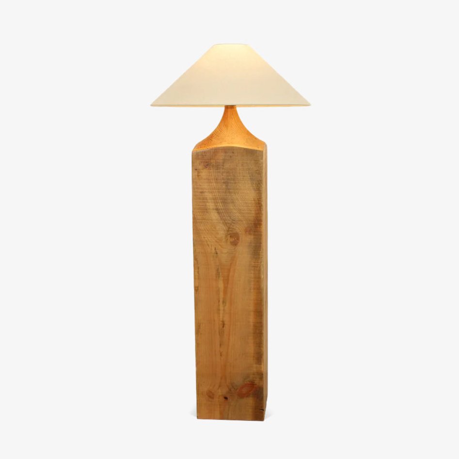 Arboreal Whisper Floor Lamp - LED, Wooden Base, Indoor Lighting