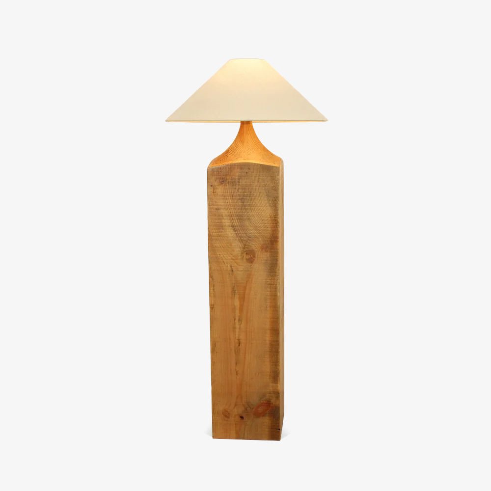 Arboreal Whisper Floor Lamp - LED, Wooden Base, Indoor Lighting