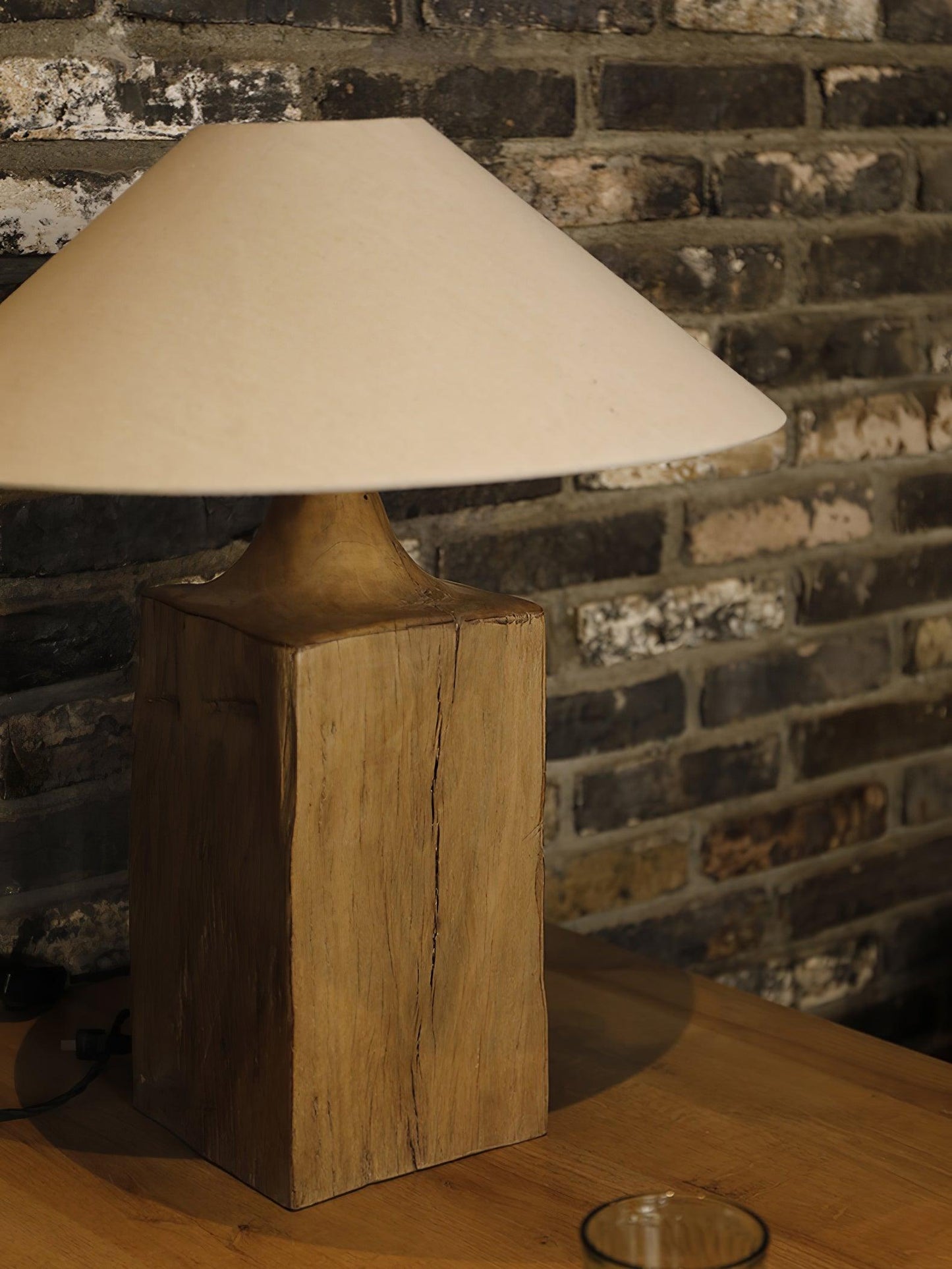Arboreal Whisper Floor Lamp - LED, Wooden Base, Indoor Lighting