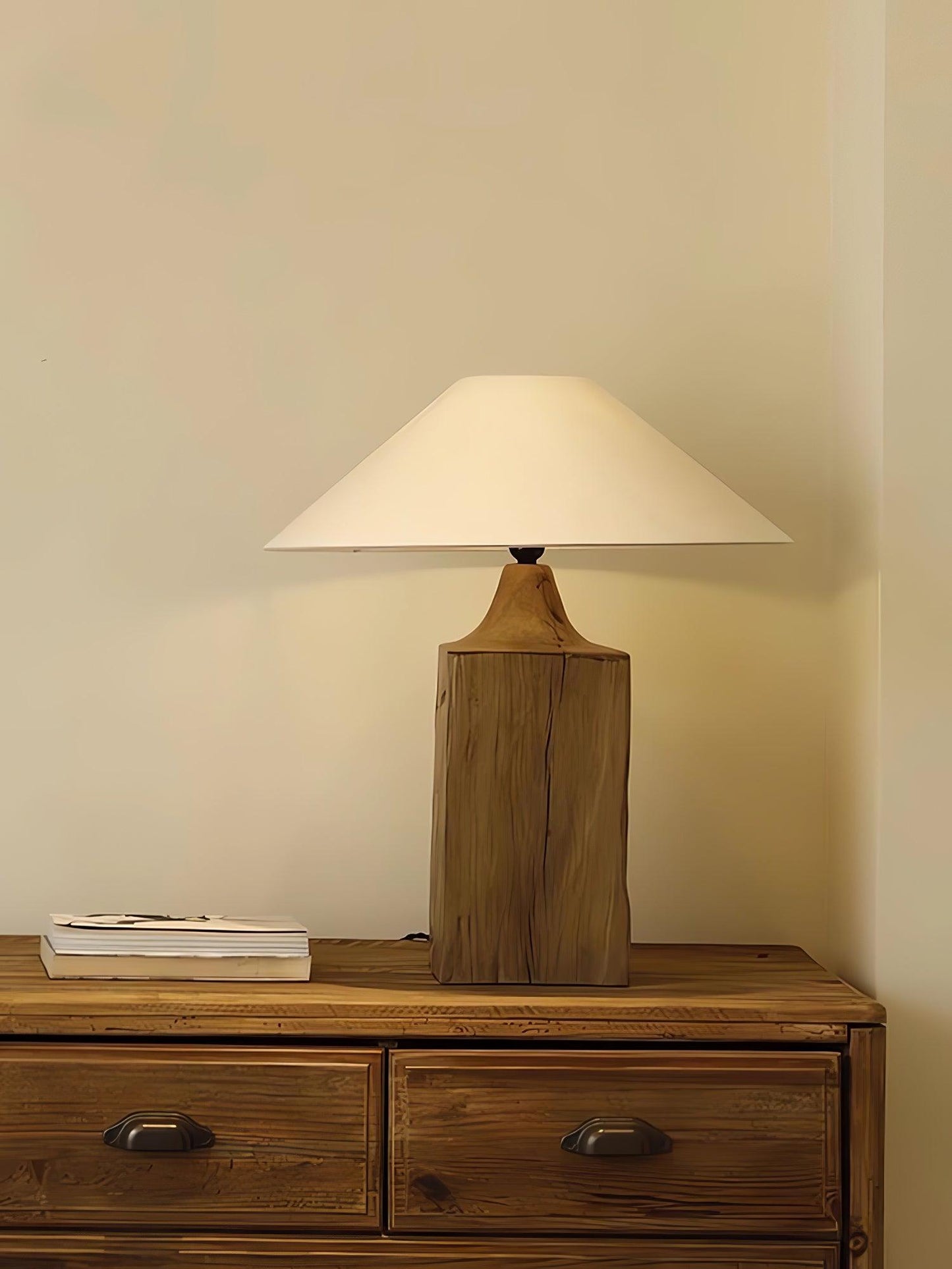 Arboreal Whisper Floor Lamp - LED, Wooden Base, Indoor Lighting