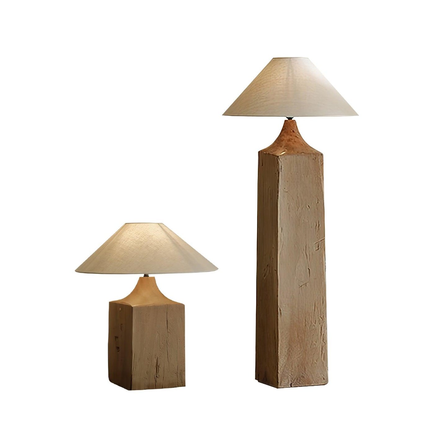 Arboreal Whisper Floor Lamp - LED, Wooden Base, Indoor Lighting
