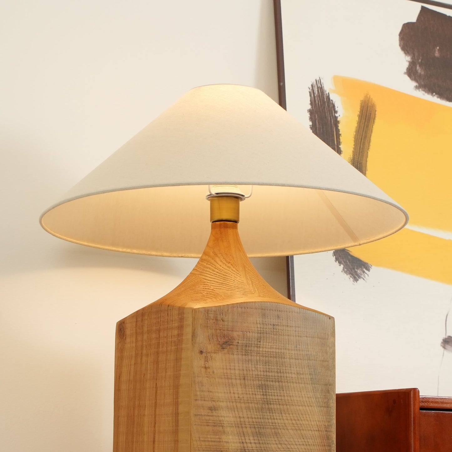 Arboreal Whisper Floor Lamp - LED, Wooden Base, Indoor Lighting