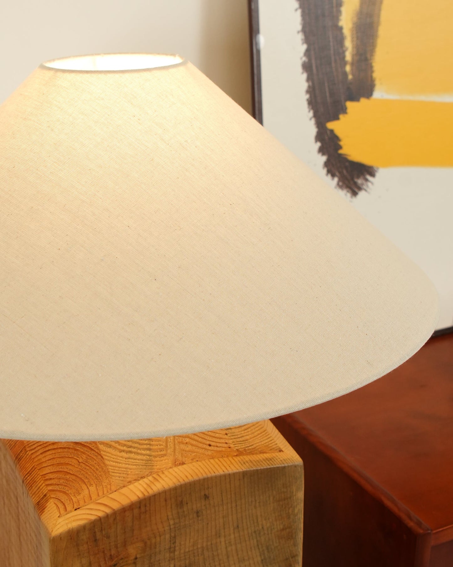 Arboreal Whisper Floor Lamp - LED, Wooden Base, Indoor Lighting
