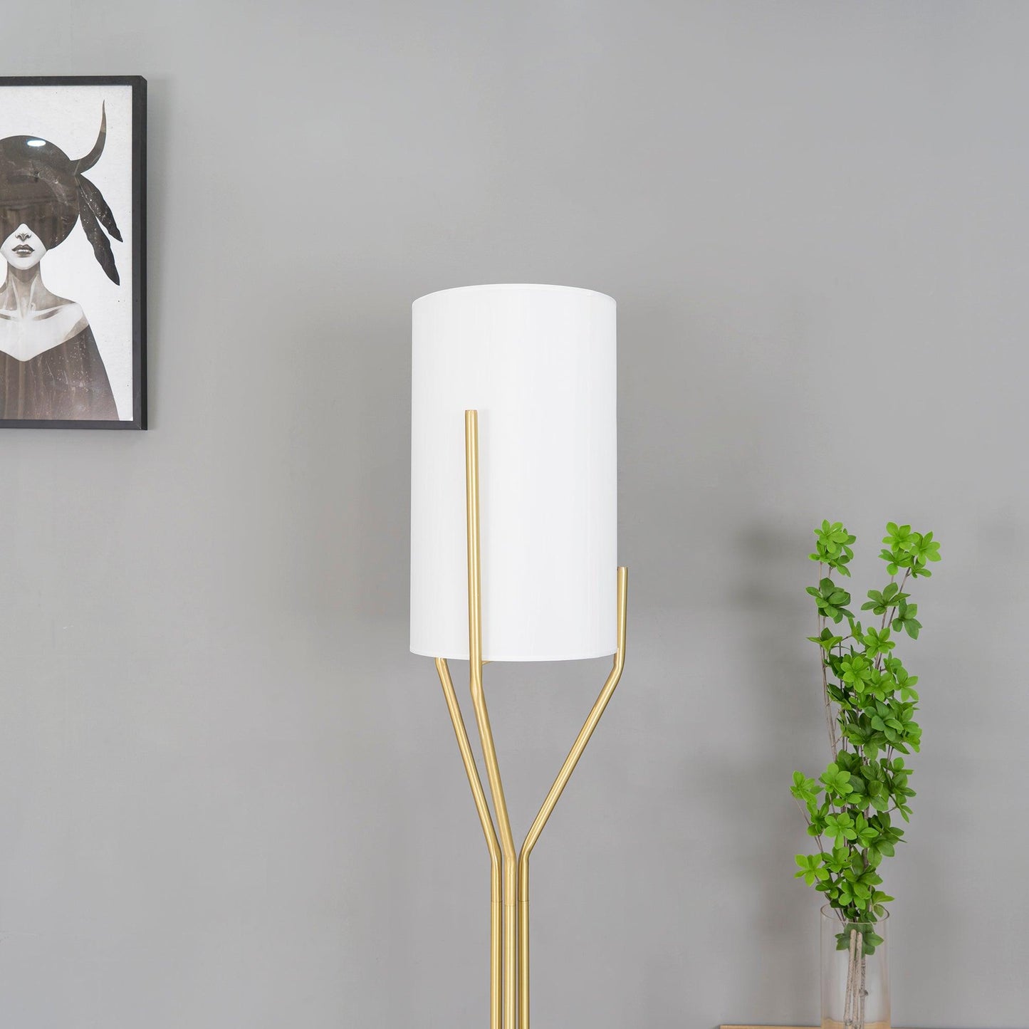 Arborescence Floor Lamp with LED, Adjustable Height, Brass Finishes