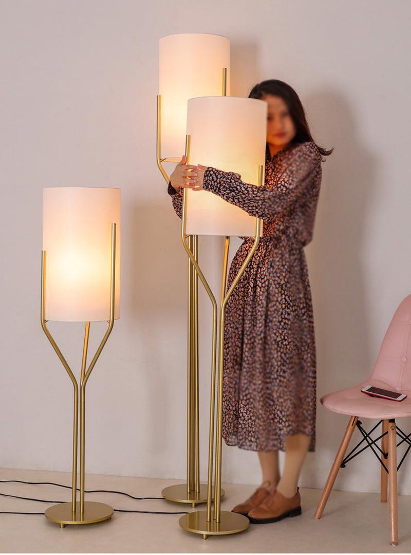 Arborescence Floor Lamp with LED, Adjustable Height, Brass Finishes