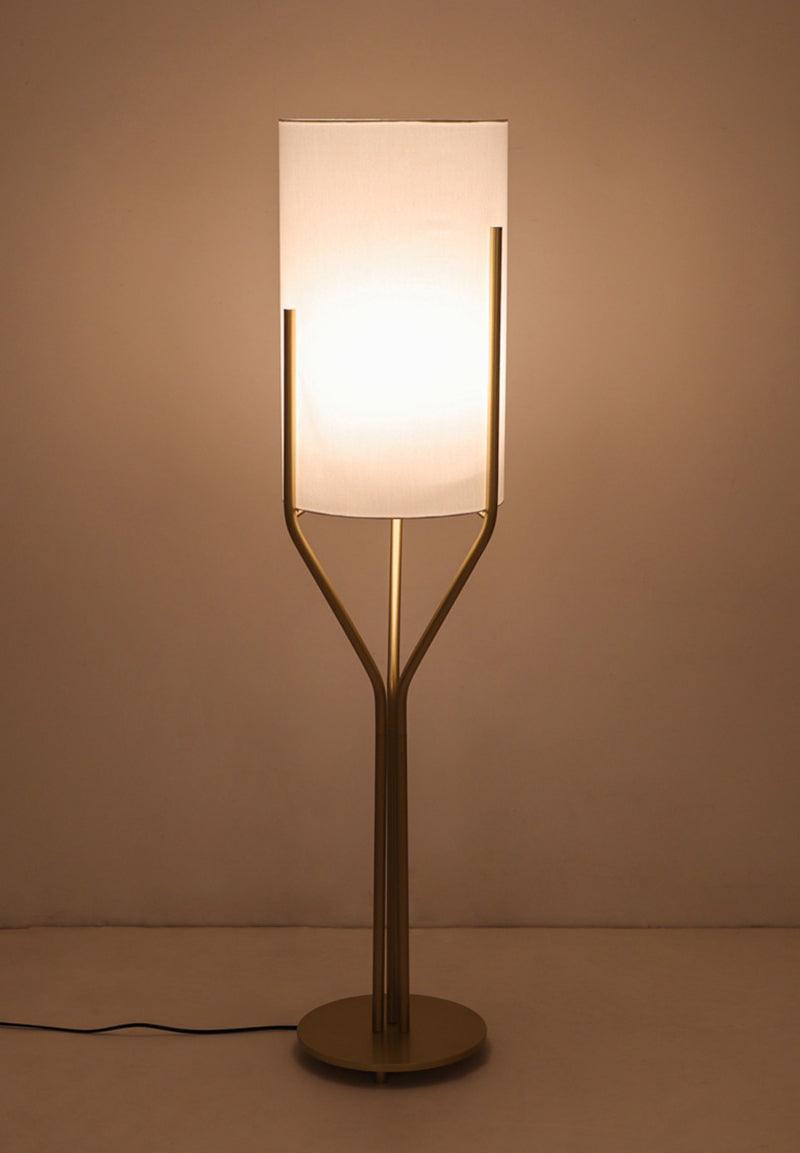 Arborescence Floor Lamp with LED, Adjustable Height, Brass Finishes