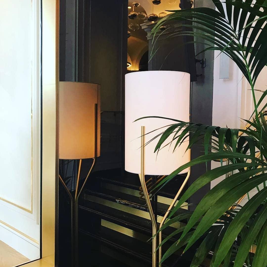 Arborescence Floor Lamp with LED, Adjustable Height, Brass Finishes
