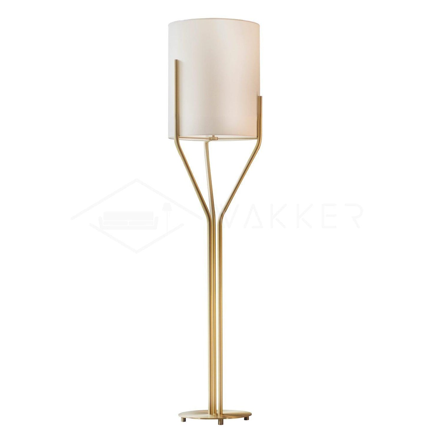 Arborescence Floor Lamp with LED, Adjustable Height, Brass Finishes
