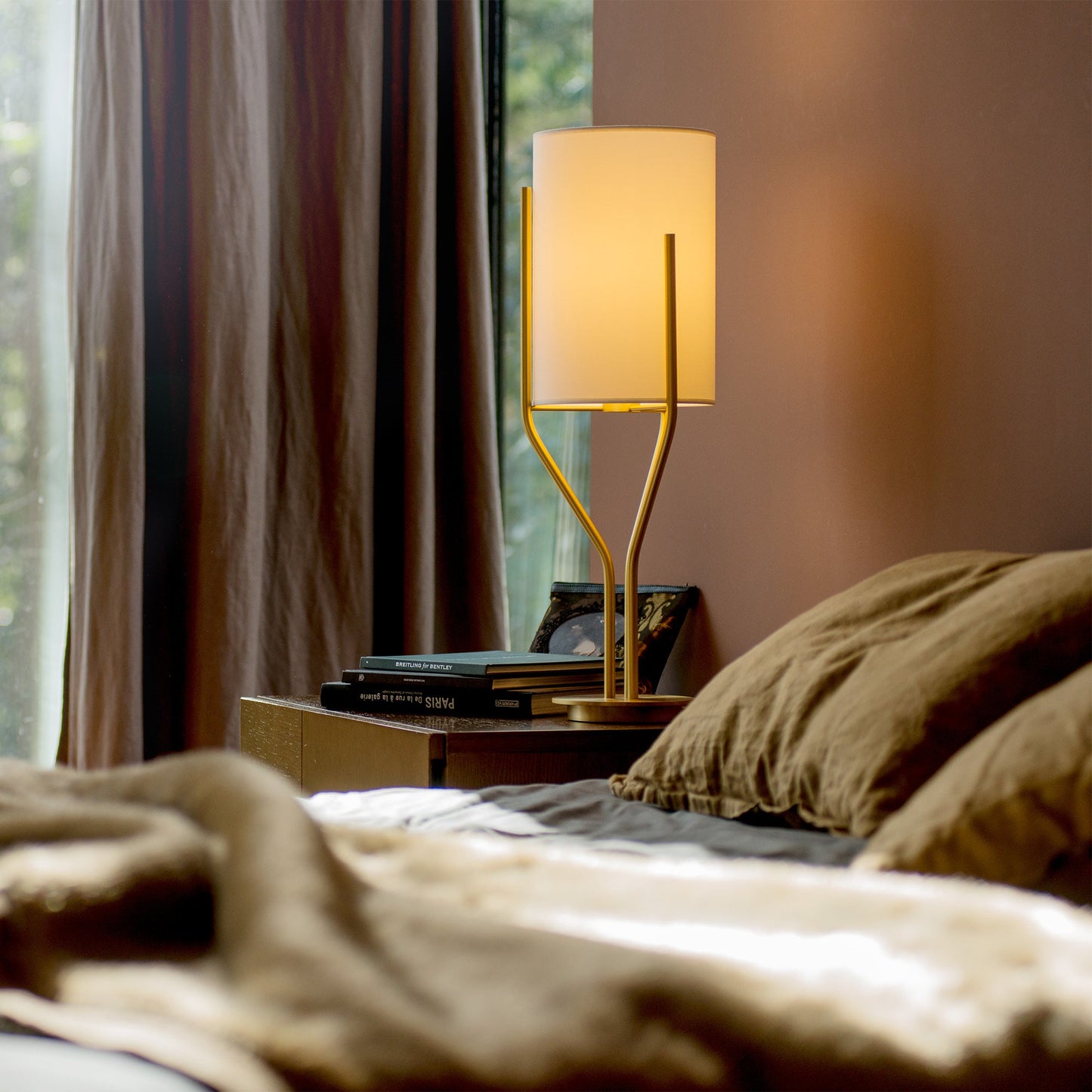 Arborescence Floor Lamp with LED, Adjustable Height, Brass Finishes