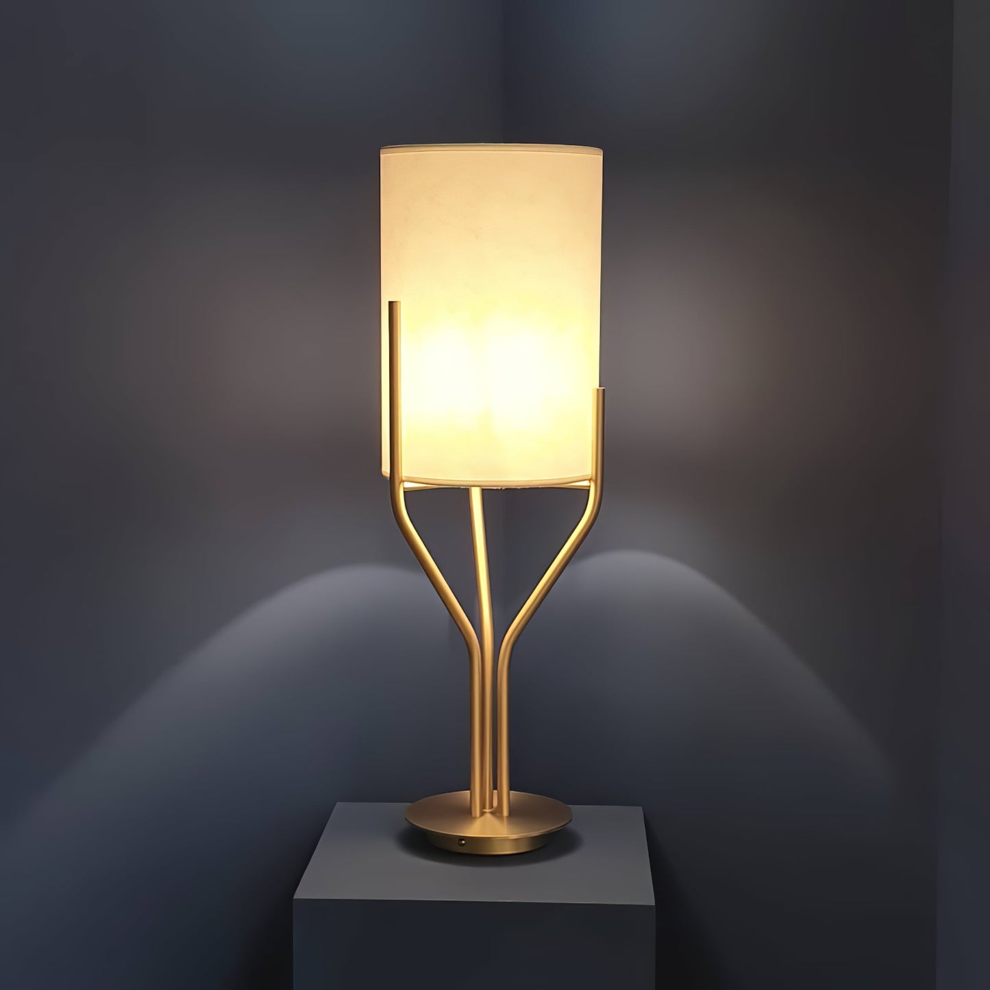 Arborescence Floor Lamp with LED, Adjustable Height, Brass Finishes