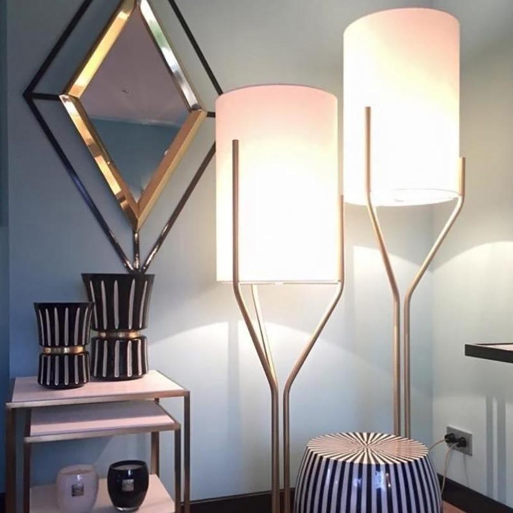Arborescence Floor Lamp with LED, Adjustable Height, Brass Finishes
