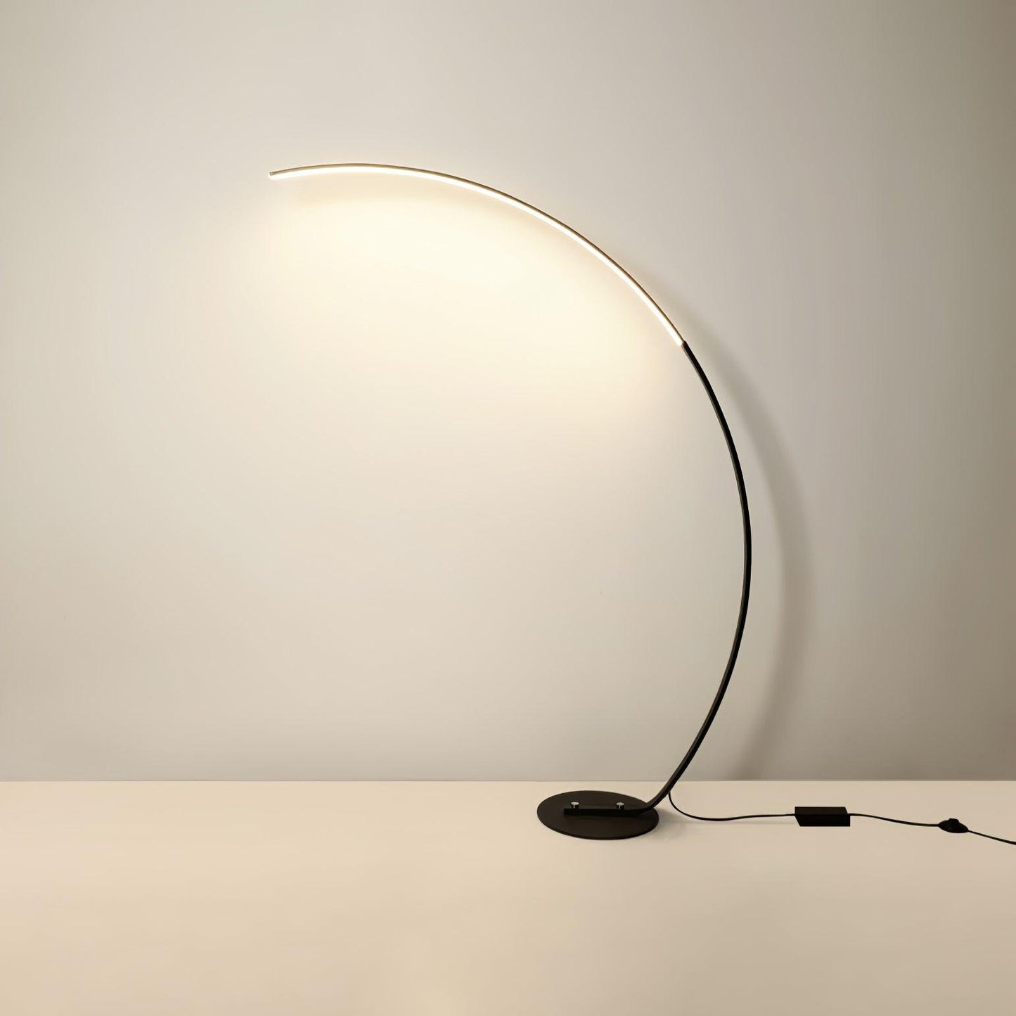 Arc Floor Lamp with Integrated LED - Modern Minimalist Design