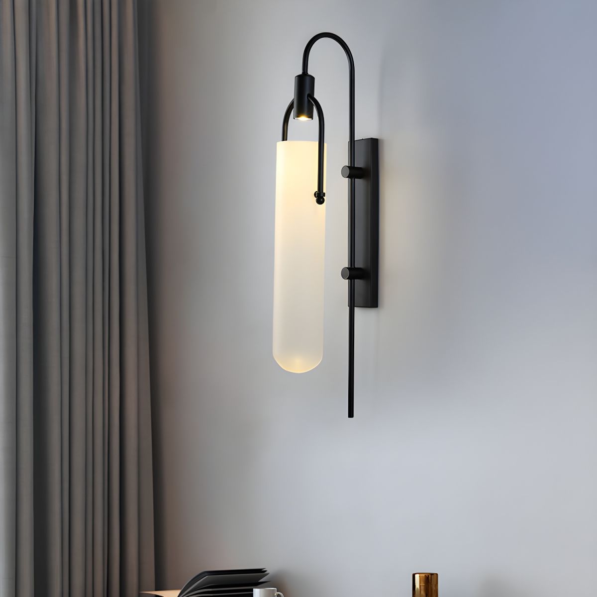 Arc Wall Lamp Set of 2, LED Glass Indoor Lighting