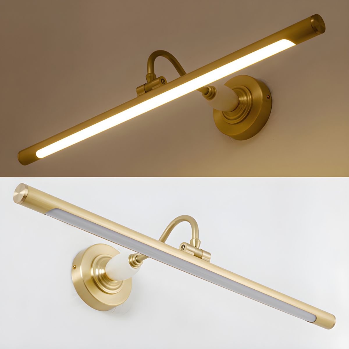 Archer Art Linear Wall Light - Antique Gold LED Design