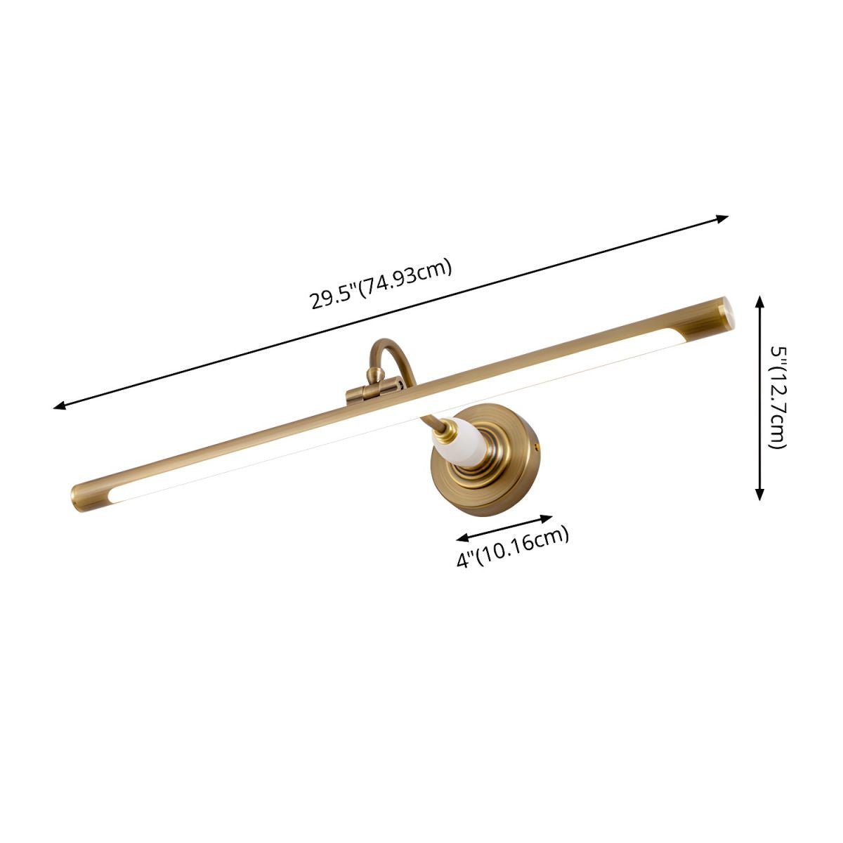 Archer Art Linear Wall Light - Antique Gold LED Design