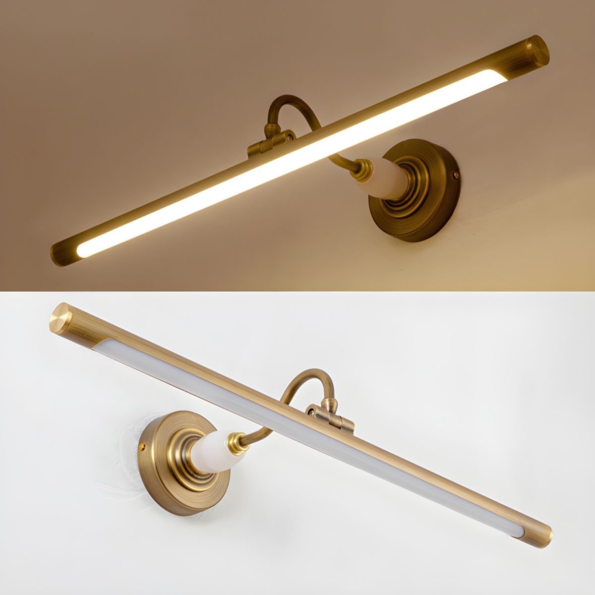 Archer Art Linear Wall Light - Antique Gold LED Design