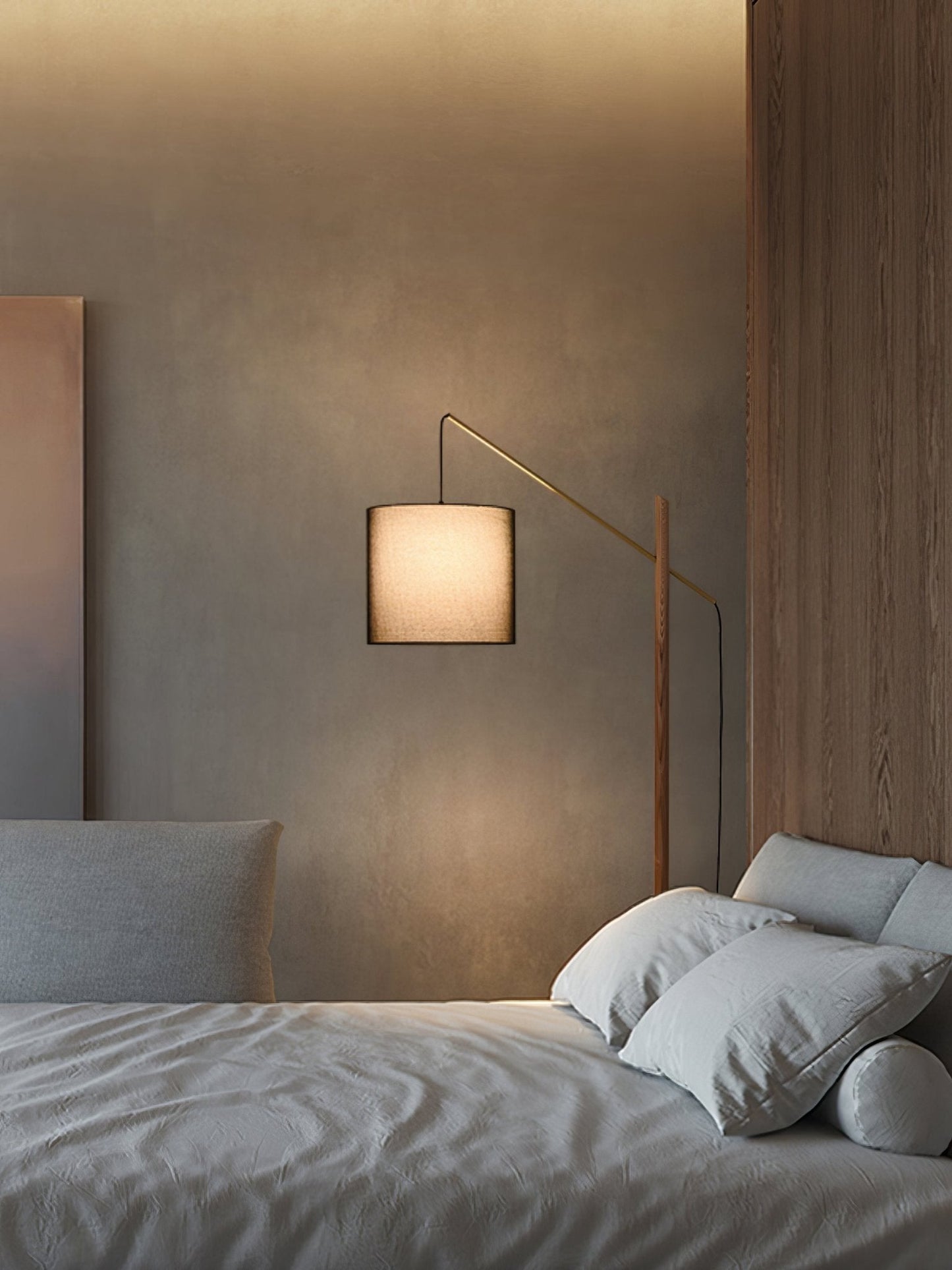 Archer Floor Lamp - Modern Black Metal LED Light, Indoor Use