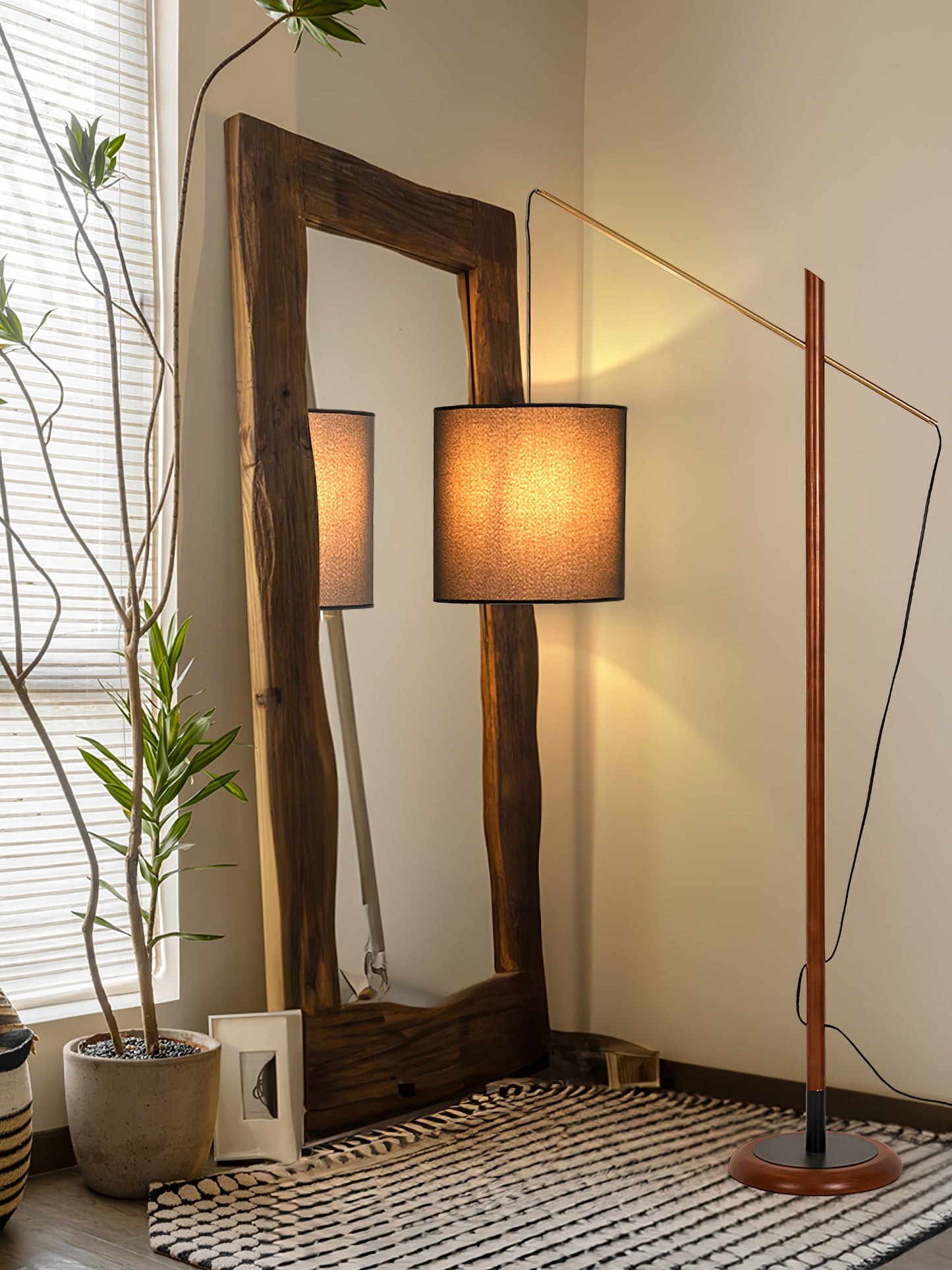 Archer Floor Lamp - Modern Black Metal LED Light, Indoor Use