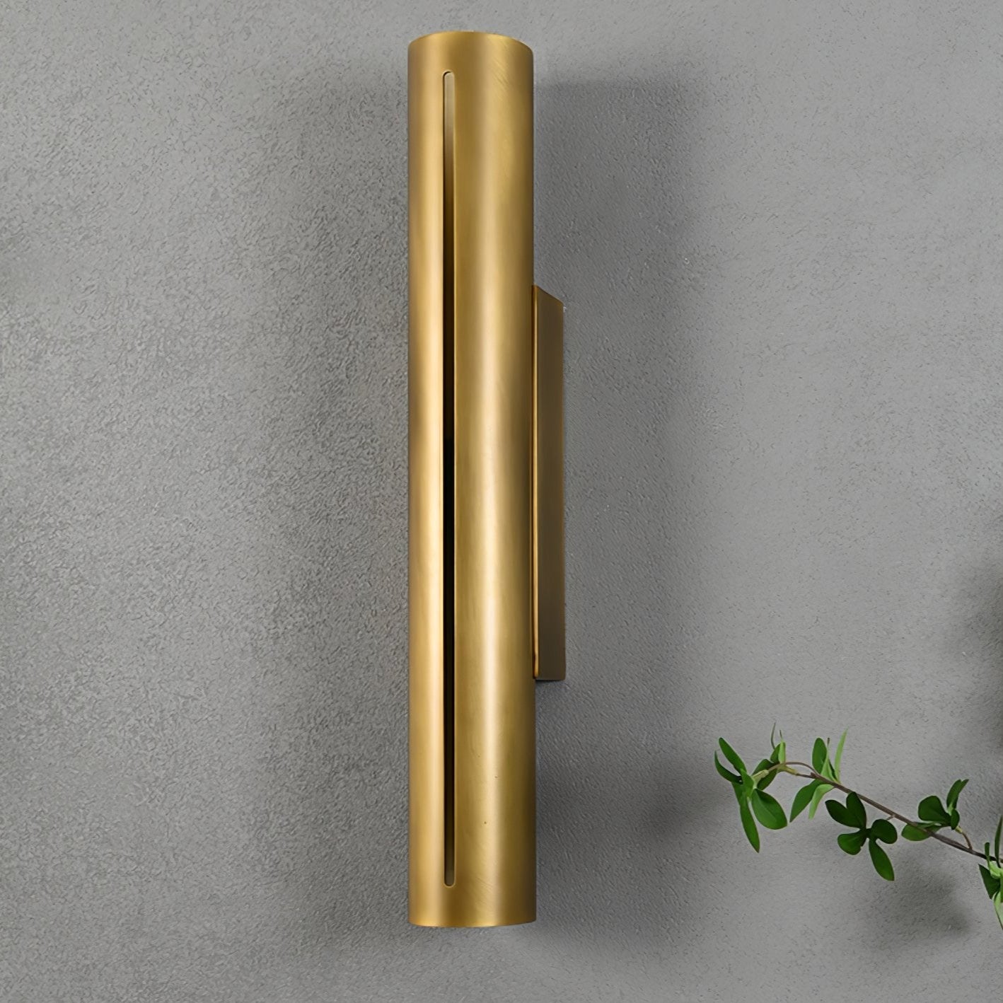 Aria Cylinder Wall Light LED Indoor Brass Fixture