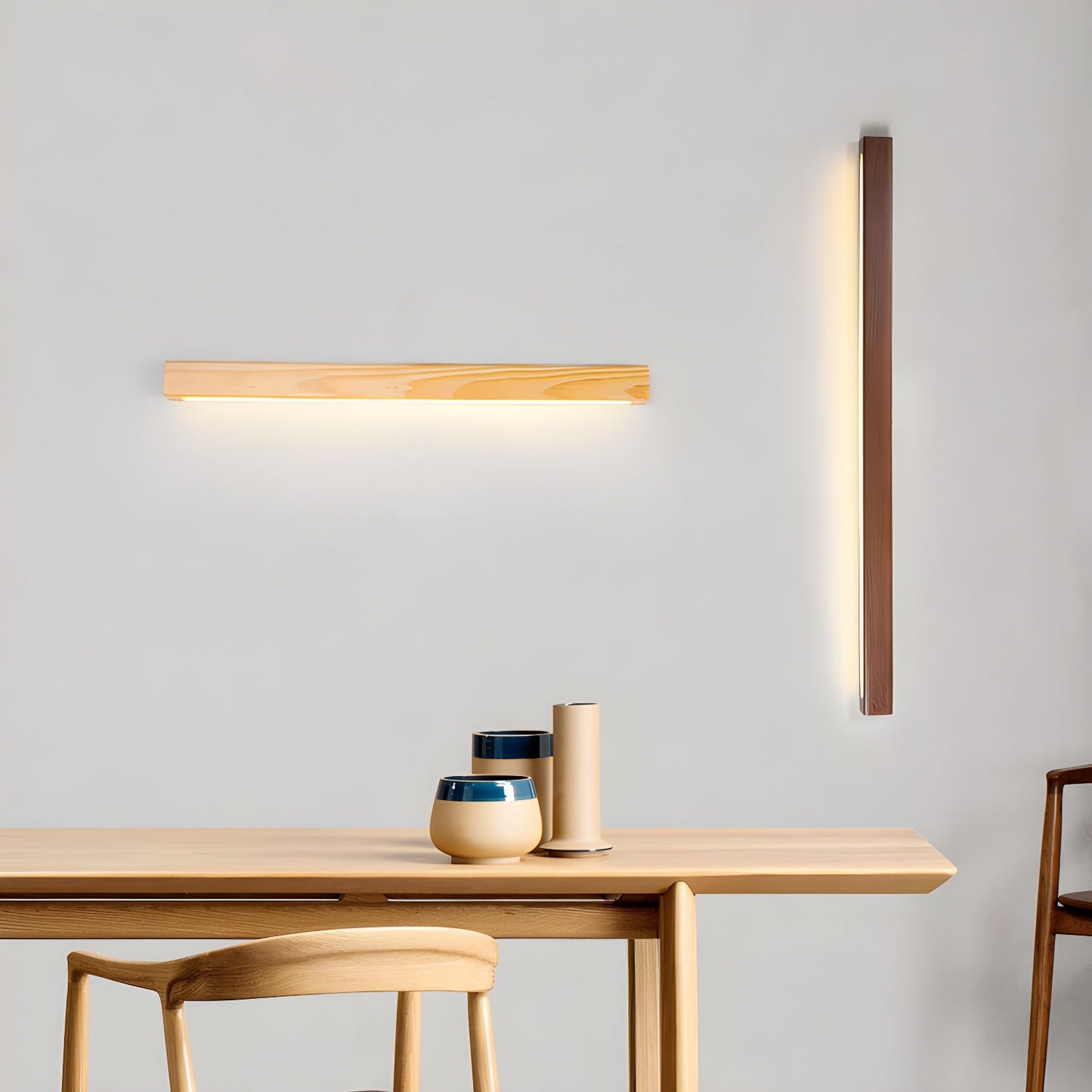 Arlo Linear Wood Wall Light Dimmable LED Indoor Lighting