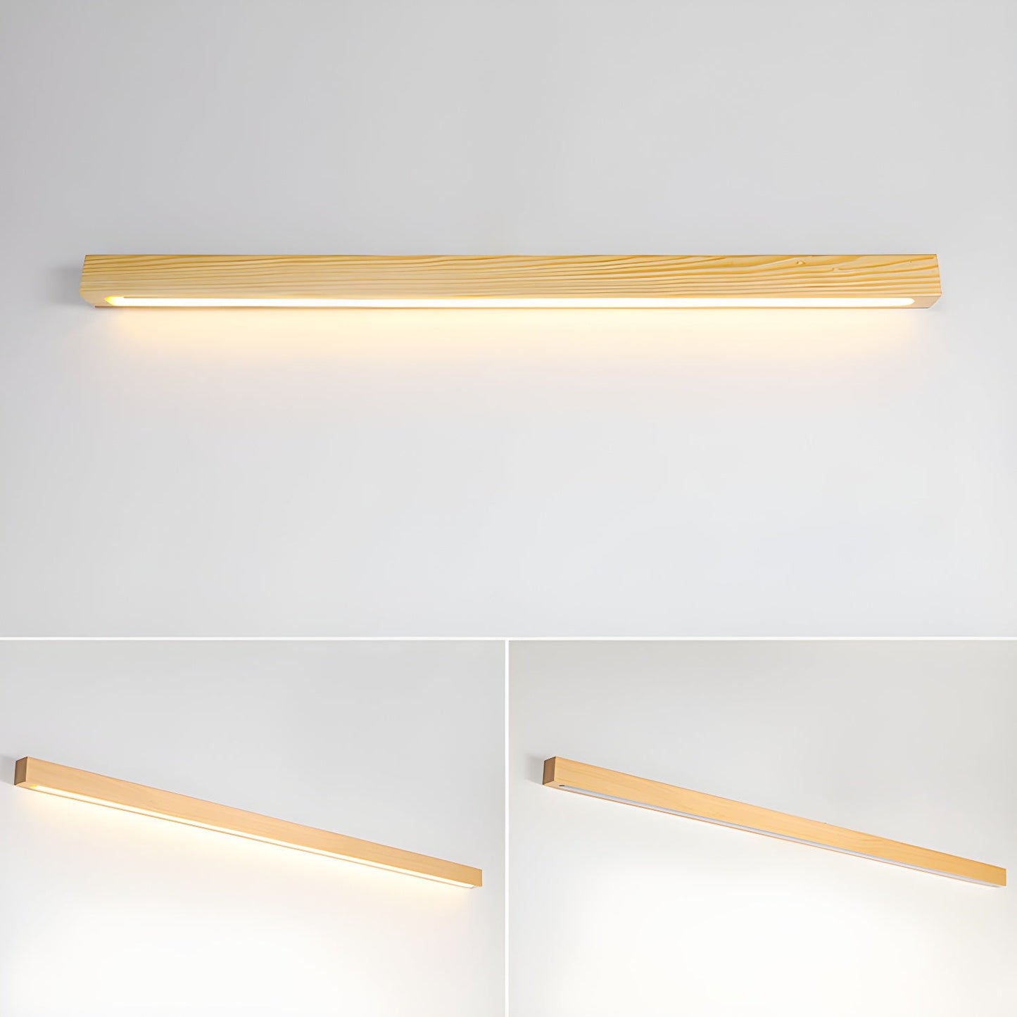 Arlo Linear Wood Wall Light Dimmable LED Indoor Lighting