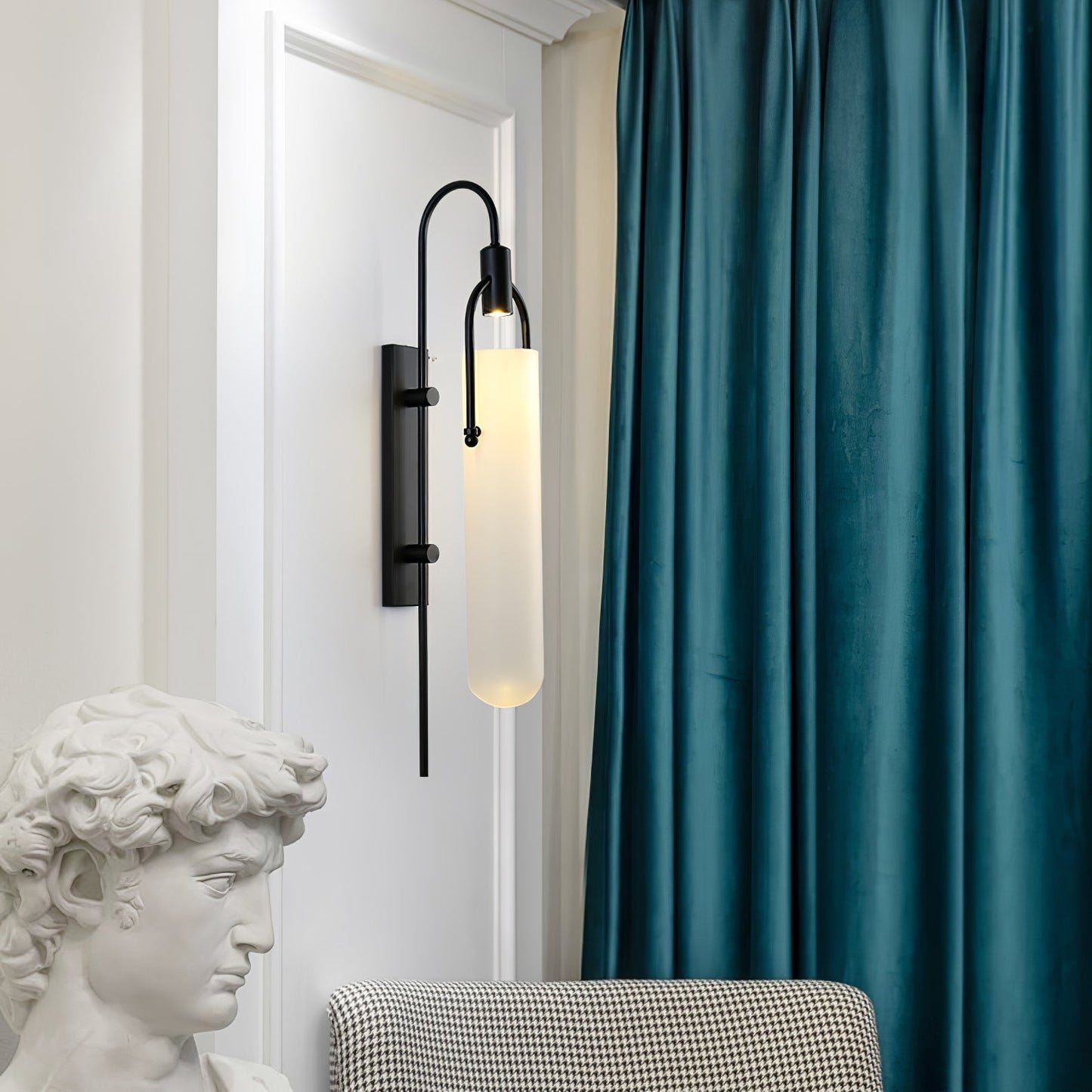 Arc Wall Lamp Set of 2, LED Glass Indoor Lighting
