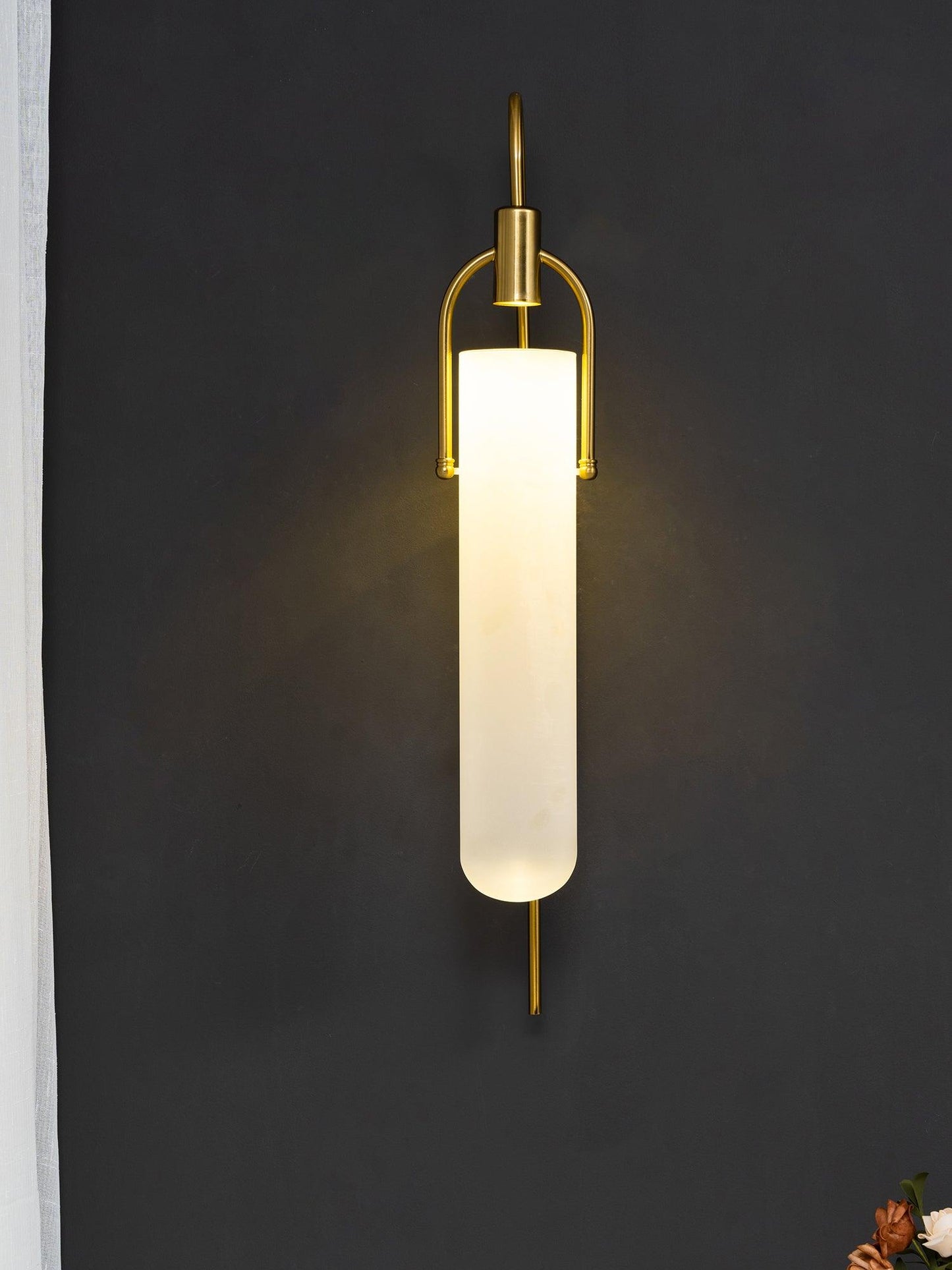 Arc Wall Lamp Set of 2, LED Glass Indoor Lighting