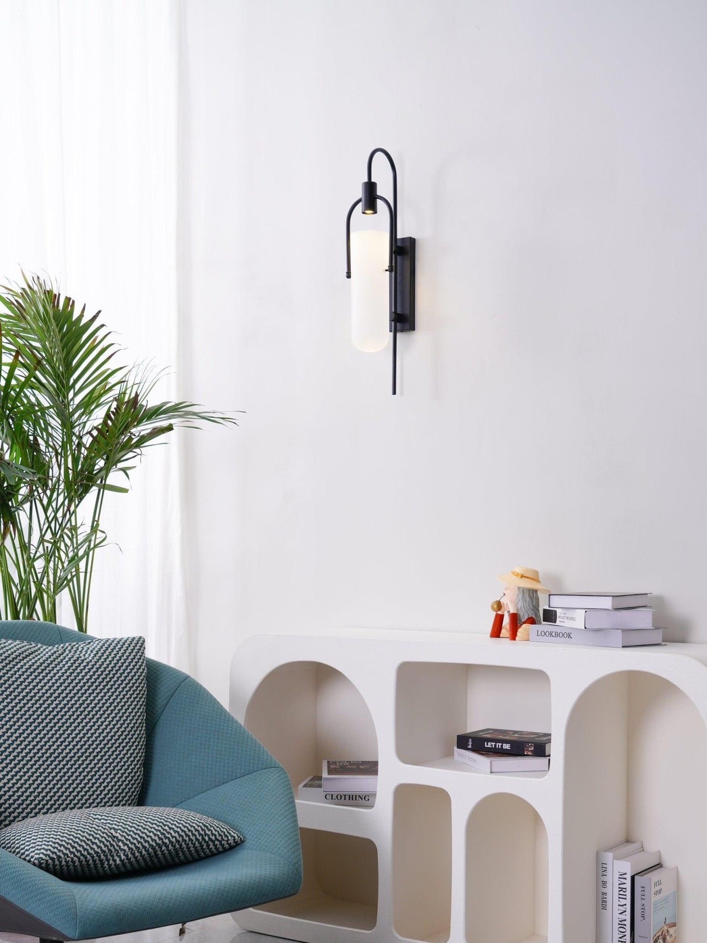 Arc Wall Lamp Set of 2, LED Glass Indoor Lighting