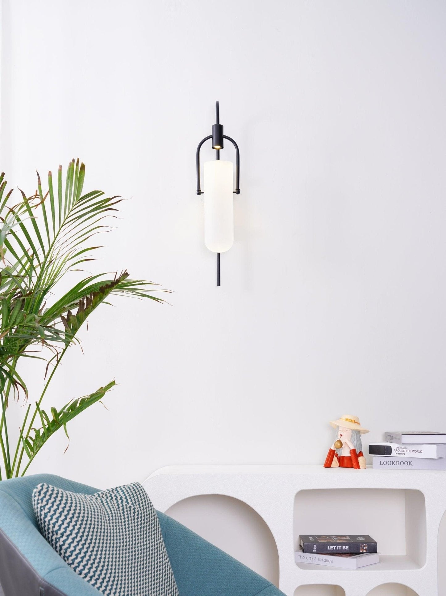 Arc Wall Lamp Set of 2, LED Glass Indoor Lighting