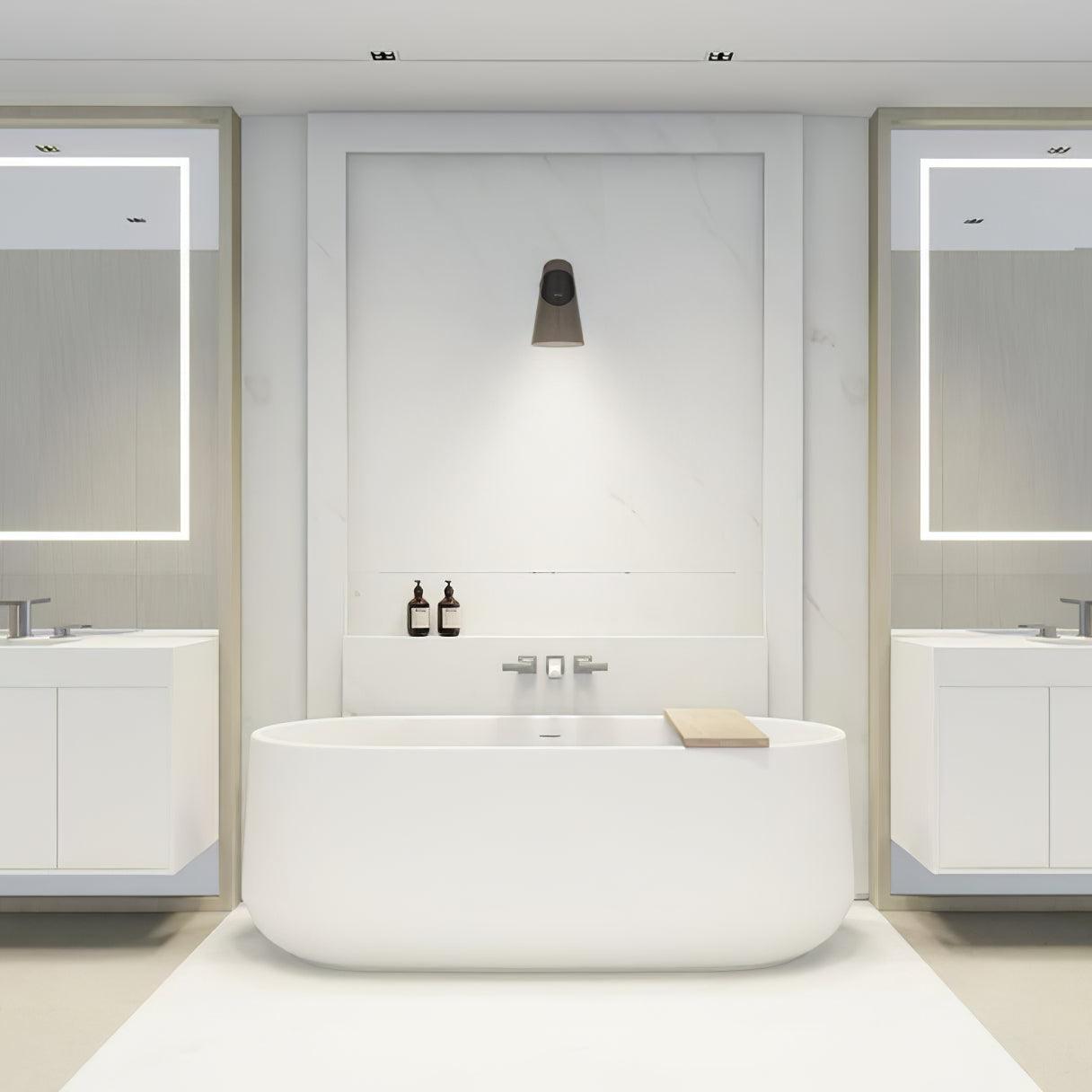 Conical Glass Wall Lamp with Integrated LED and Modern Design