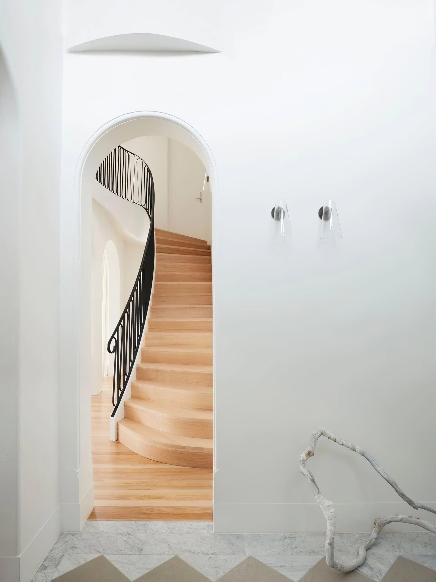 Conical Glass Wall Lamp with Integrated LED and Modern Design