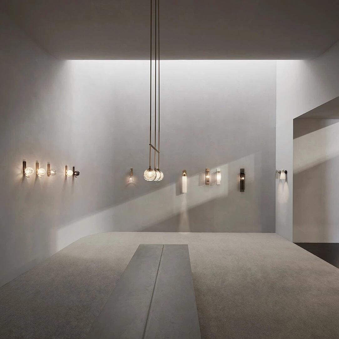 Conical Glass Wall Lamp with Integrated LED and Modern Design