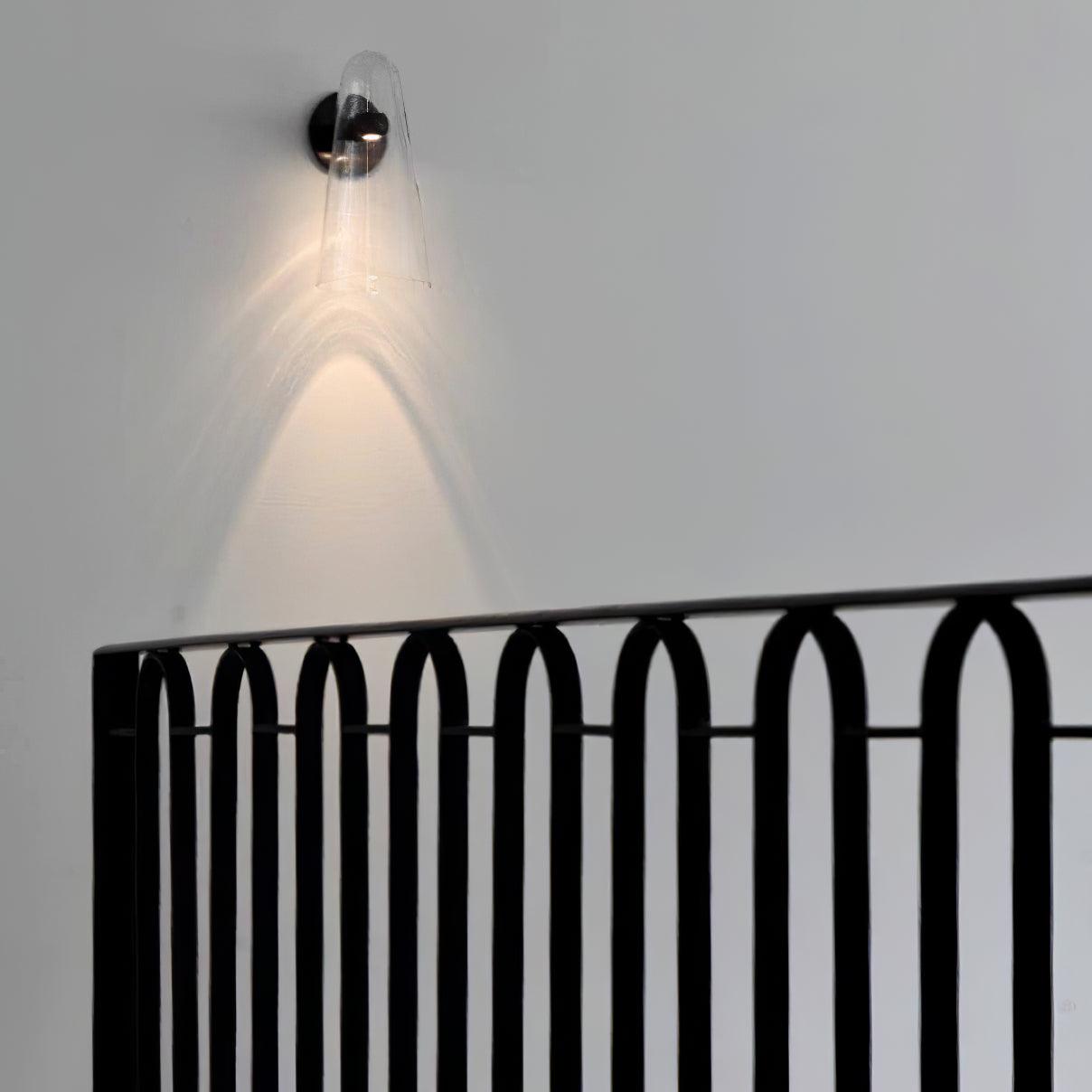 Conical Glass Wall Lamp with Integrated LED and Modern Design