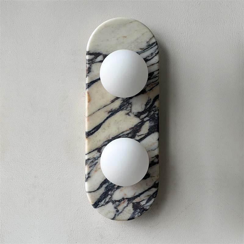 Asteria Wall Lamp - Elegant Marble & Glass LED Indoor Light