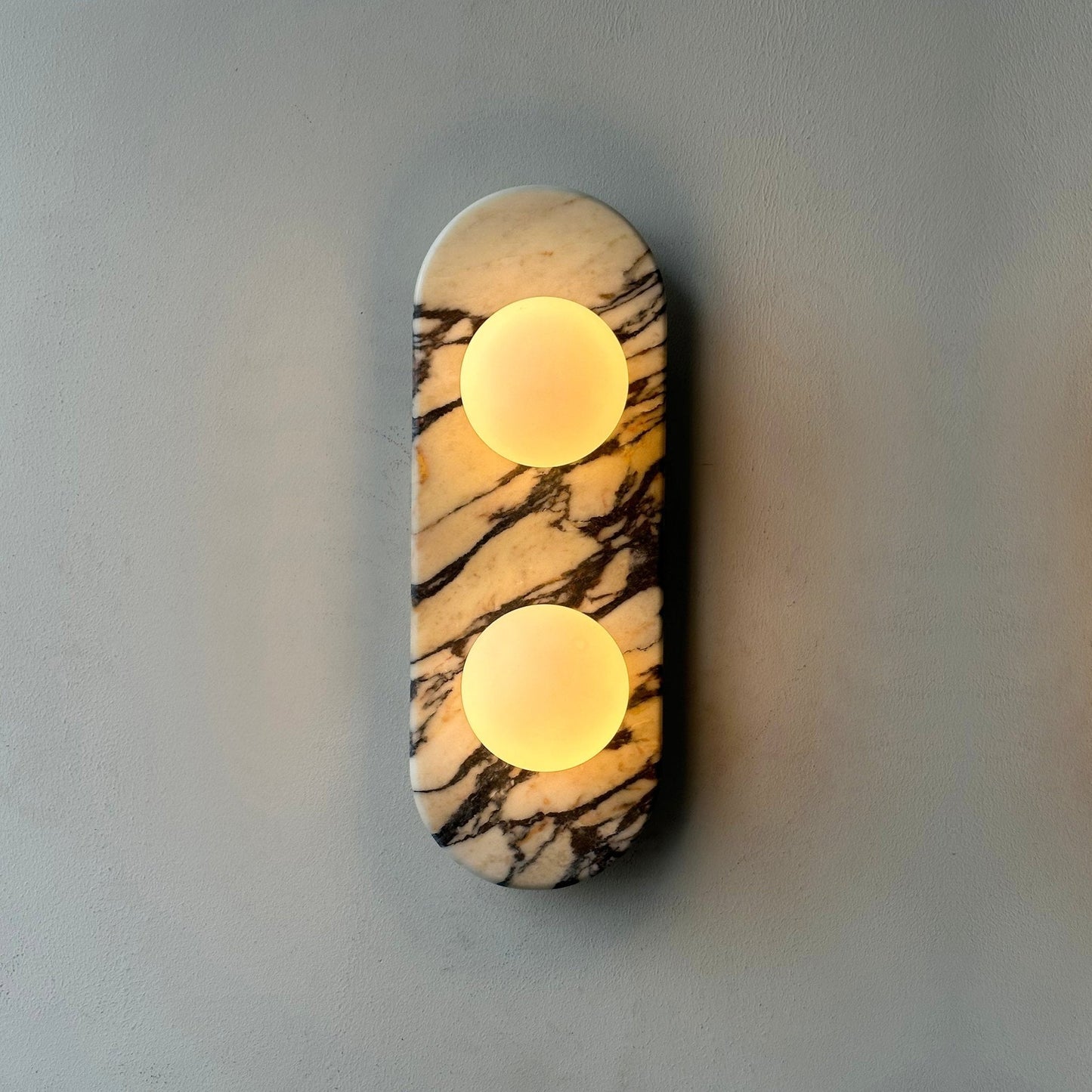 Asteria Wall Lamp - Elegant Marble & Glass LED Indoor Light