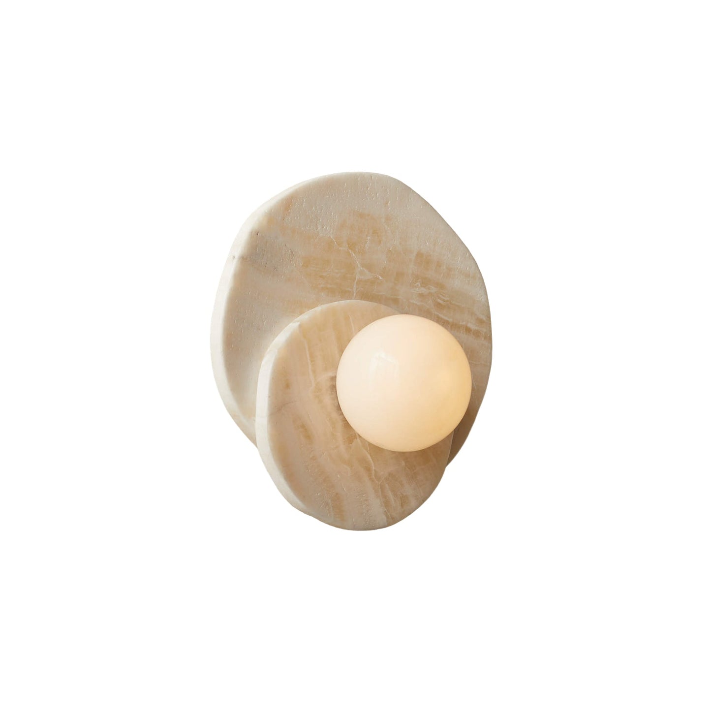 Astr Stone Wall Lamp - LED Indoor Lighting Fixture, Marble & Glass