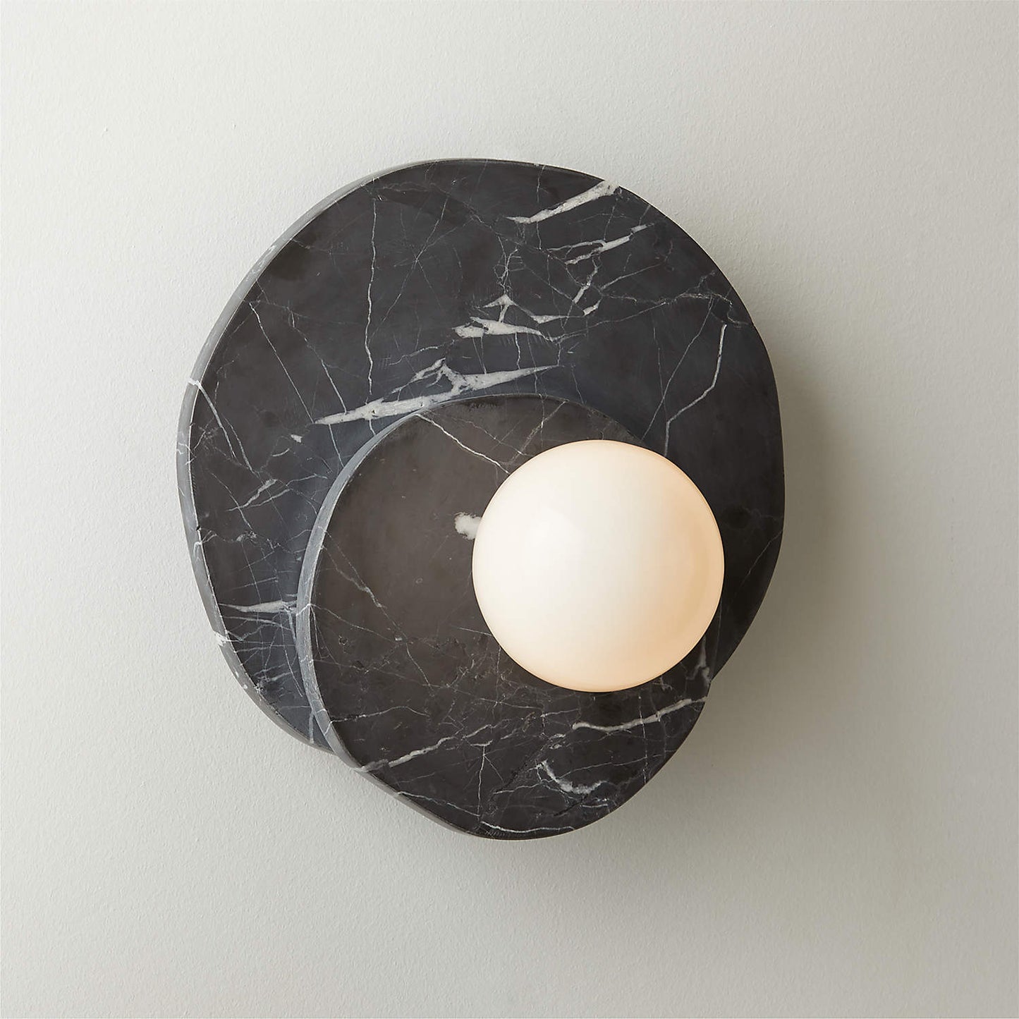 Astr Stone Wall Lamp - LED Indoor Lighting Fixture, Marble & Glass
