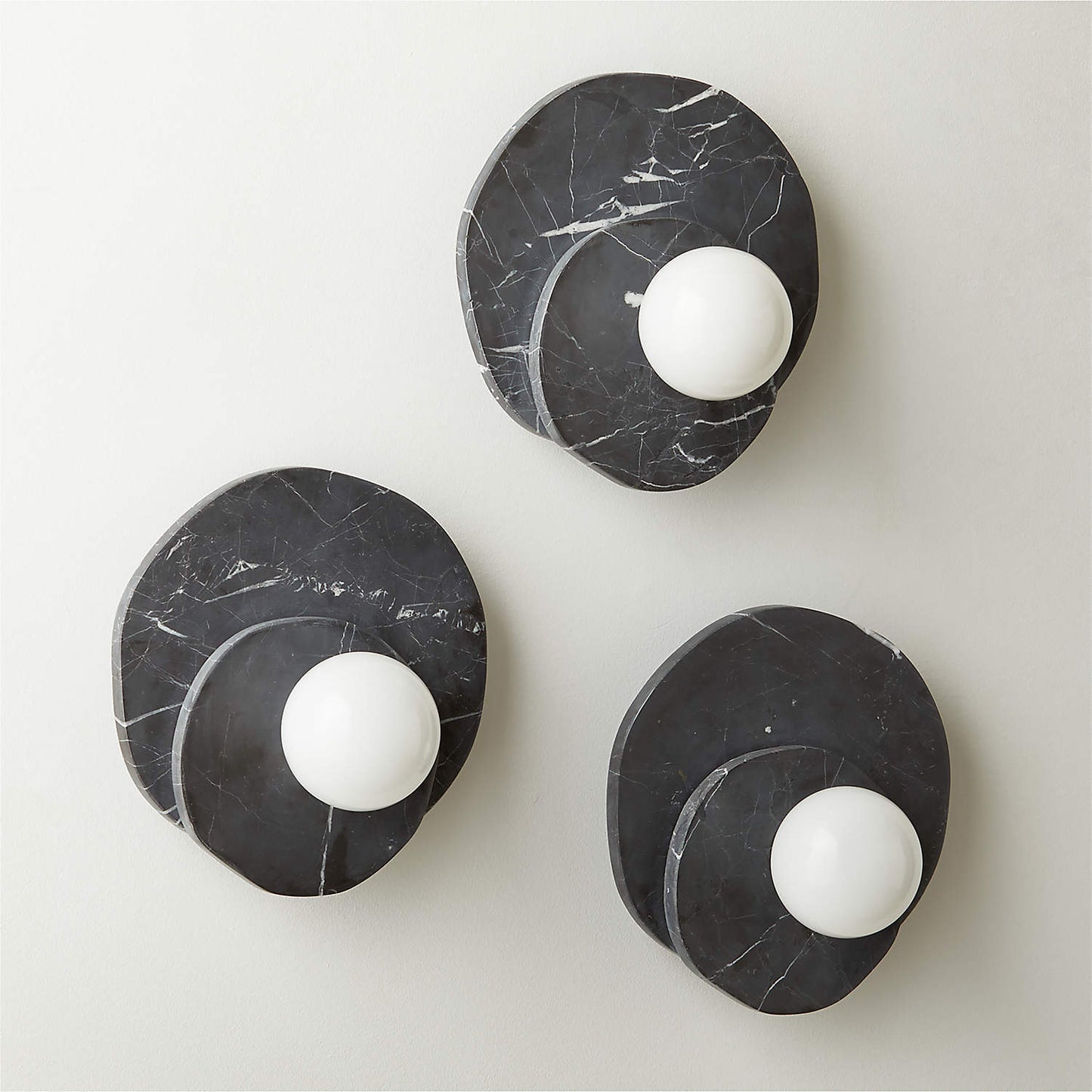 Astr Stone Wall Lamp - LED Indoor Lighting Fixture, Marble & Glass