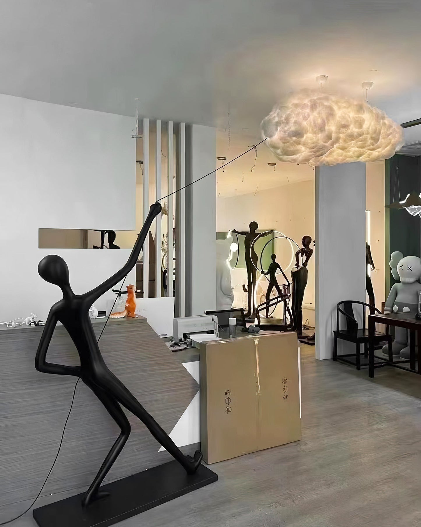 Atlas Cloud Sculpture Floor Lamp - LED Indoor Lighting