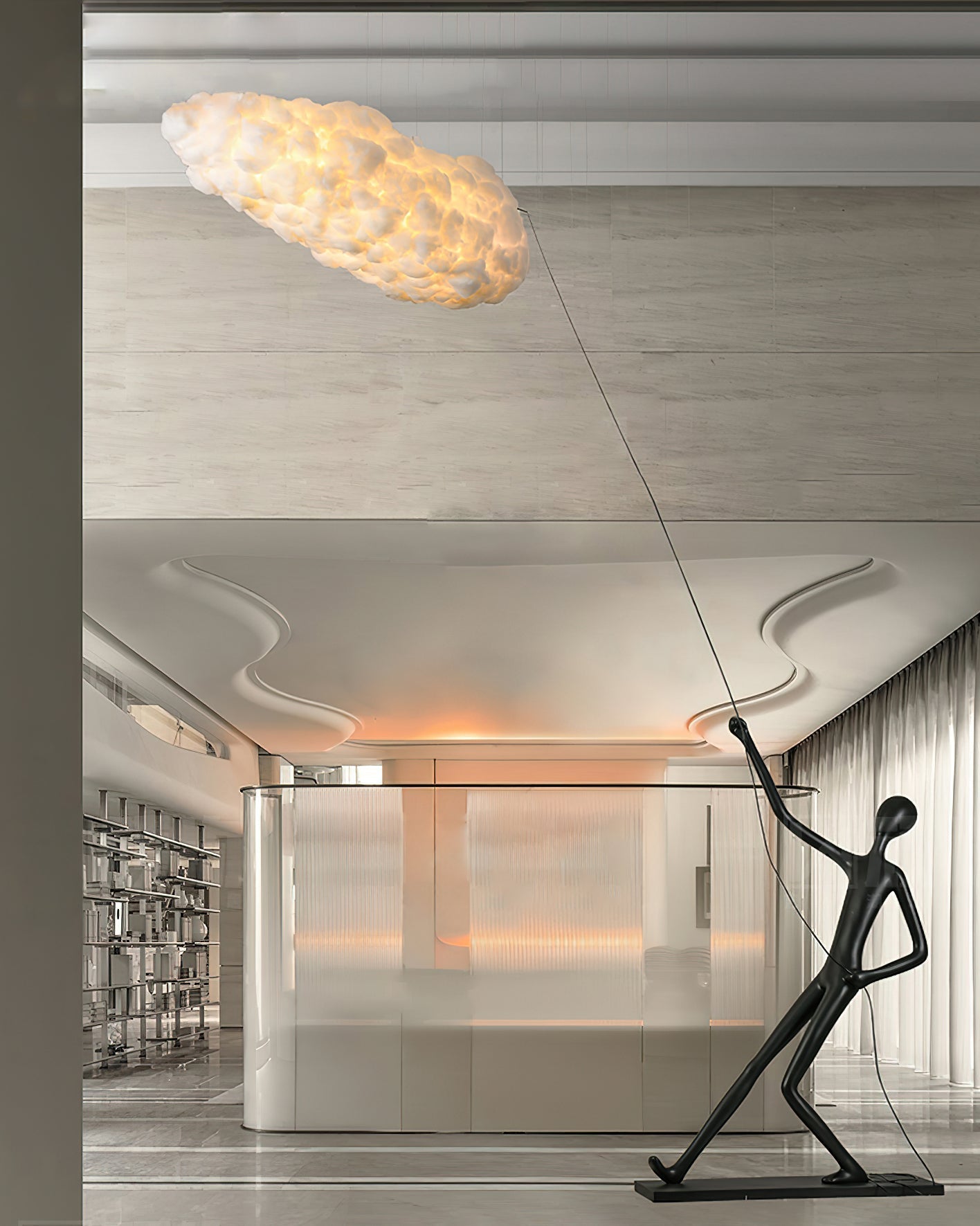 Atlas Cloud Sculpture Floor Lamp - LED Indoor Lighting