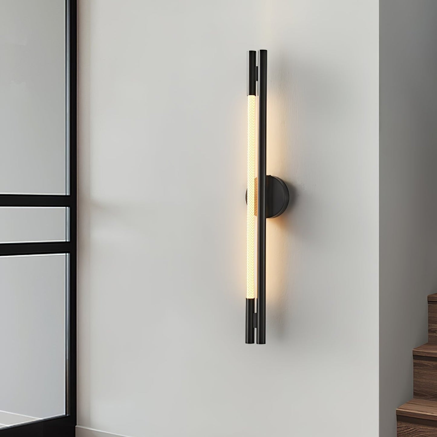 Aurora Rod Wall Light with Integrated LED and Dimmer