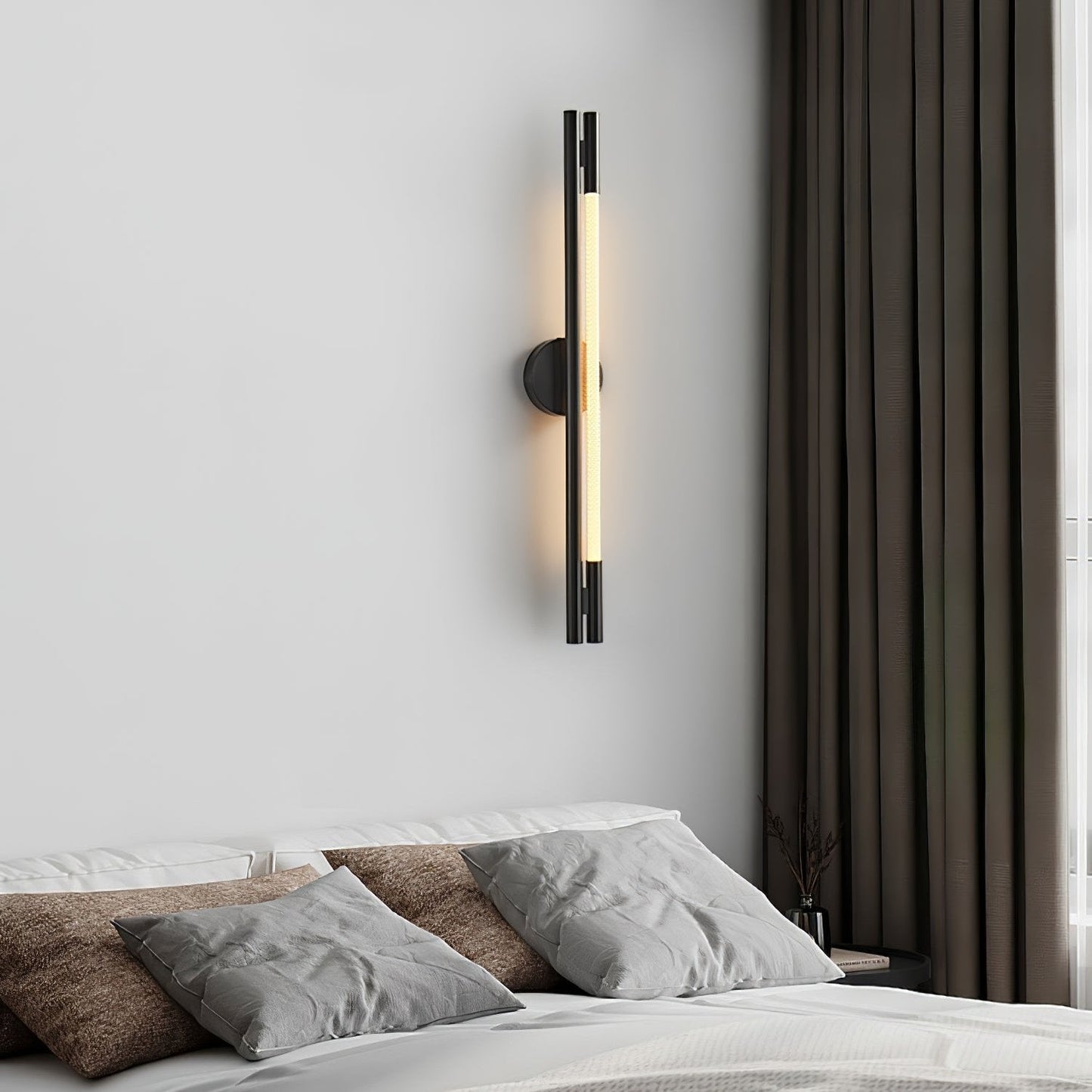 Aurora Rod Wall Light with Integrated LED and Dimmer