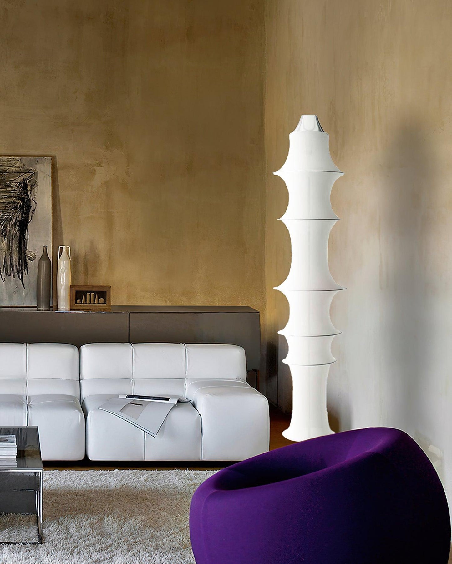 Auston Floor Lamp with LED Light, Modern Design, Indoor Use