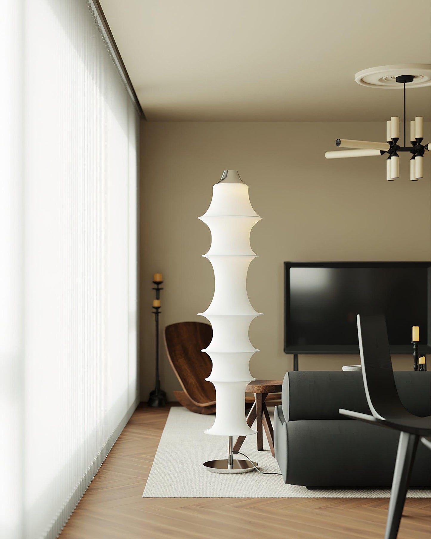 Auston Floor Lamp with LED Light, Modern Design, Indoor Use